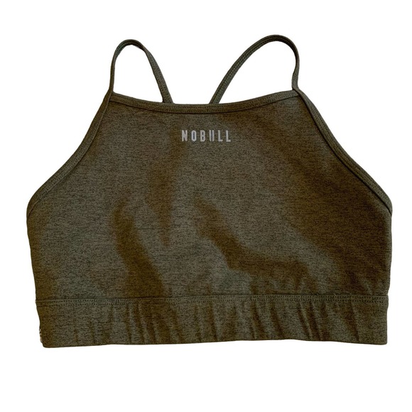 NOBULL Other - NoBull Sports Bra Plush Heather High Neck Olive Green Size Medium